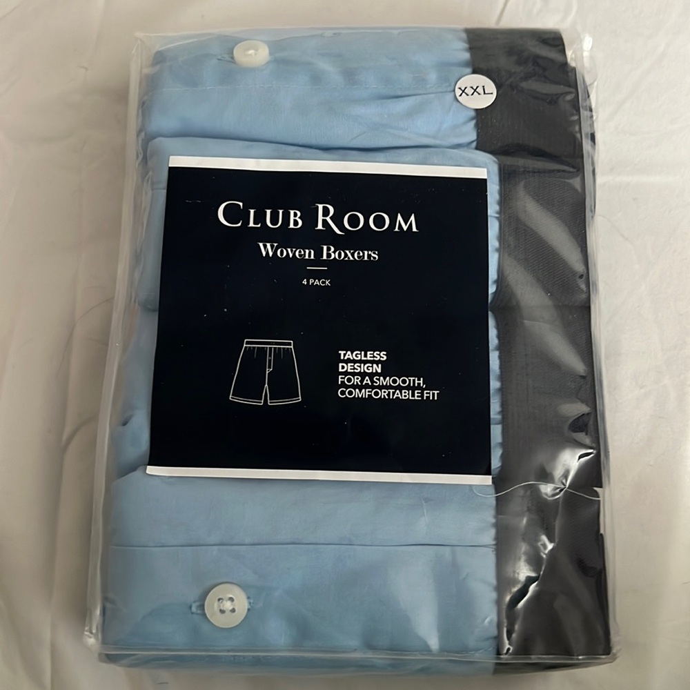 NWT Set of 3 Club Room Woven Boxers - Size XXL
